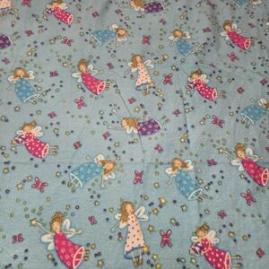 Joannes Fabric 1 Yd 31 Inches × 40 Inches Fairies Stars Butterflies Blue Flannel